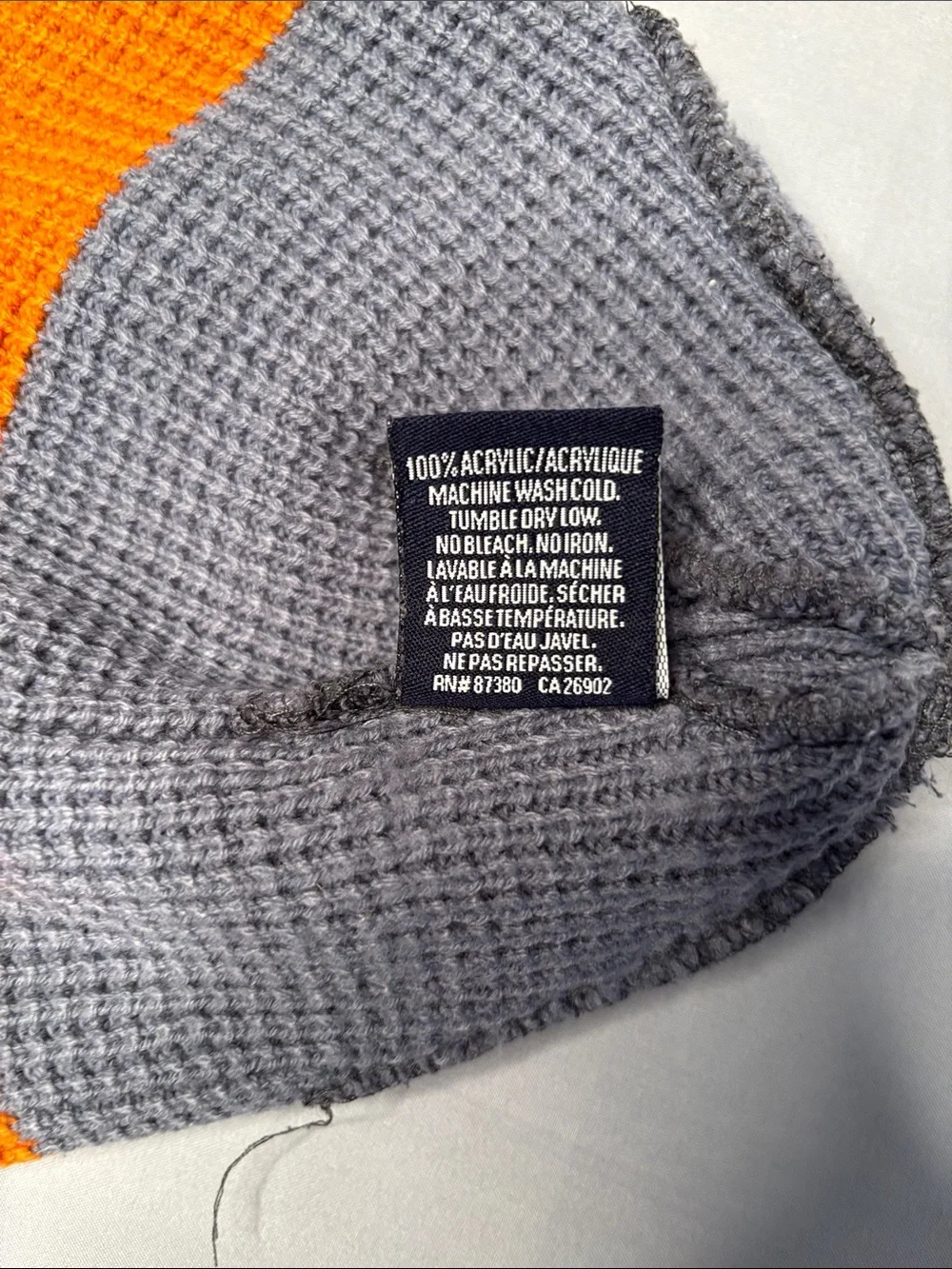 Burton Snowboards Kids Youth Lavender Orange Grey Stripe Beanie
